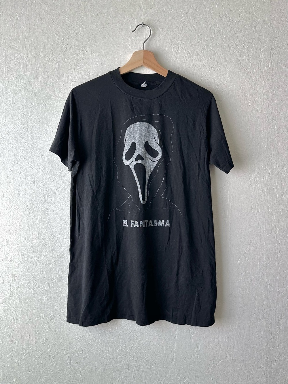 Rare local boogeyman el fantasma scream black cotton tshirt m’s small w’s medium